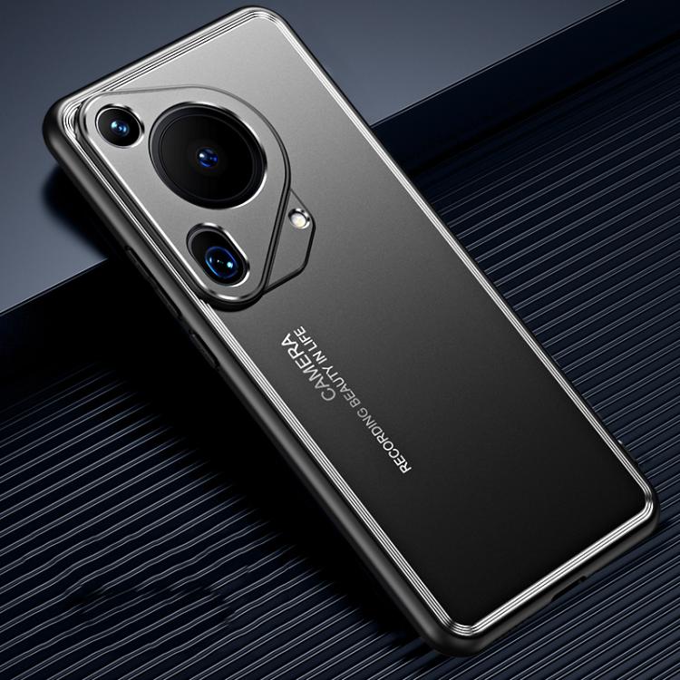 

For Huawei Pura 70 Ultra Frosted Metal Phone Case(Black)