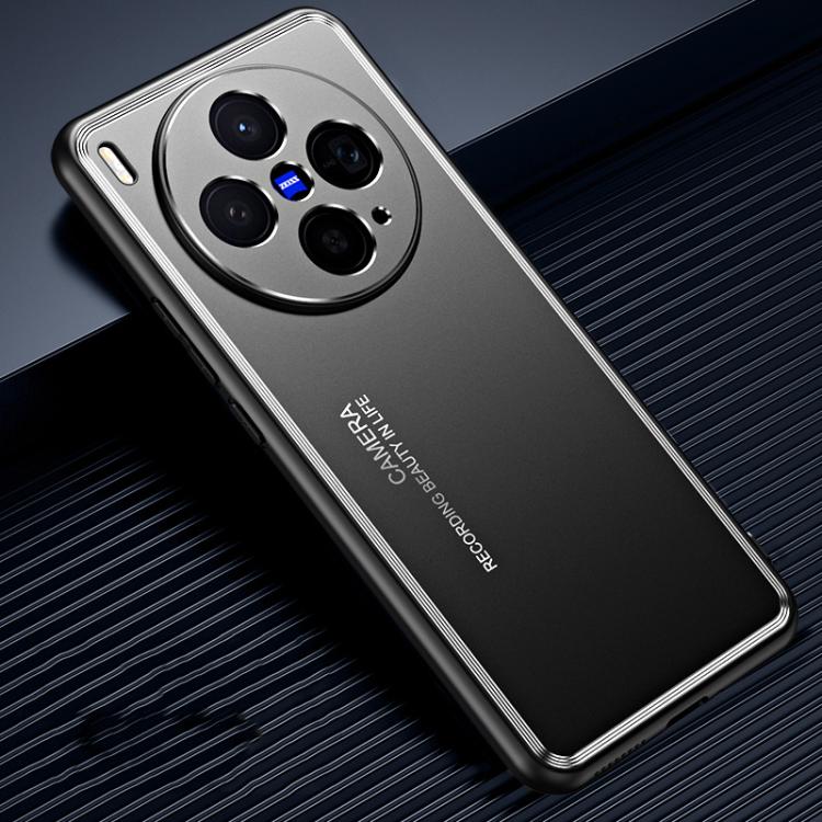 

For vivo X300 Frosted Metal Phone Case(Black)