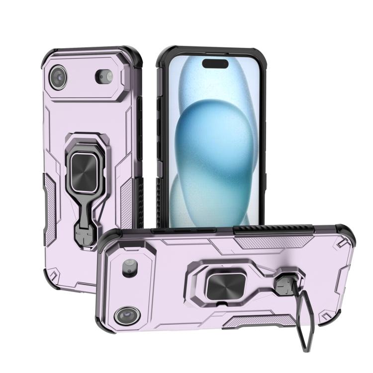 

For iPhone Air Metal Kickstand TPU Hybrid PC Phone Case(Purple)