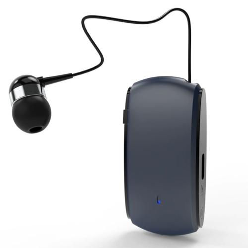 

K68 Card Business Collar Clip Type Single Ear Bluetooth Earphones(Black)