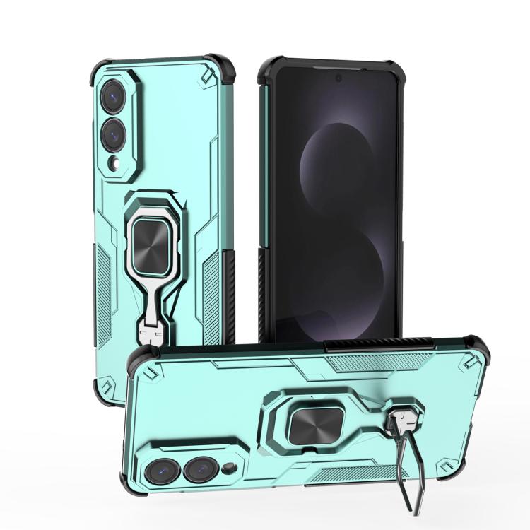 

For Samsung Galaxy S25 Edge 5G Metal Kickstand TPU Hybrid PC Phone Case(Green)