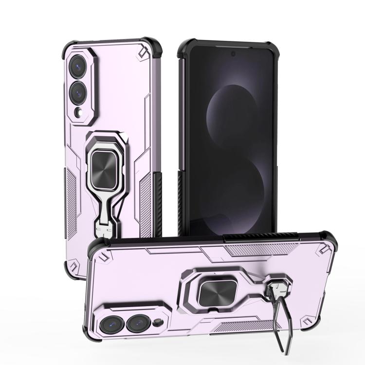 

For Samsung Galaxy S25 Edge 5G Metal Kickstand TPU Hybrid PC Phone Case(Purple)