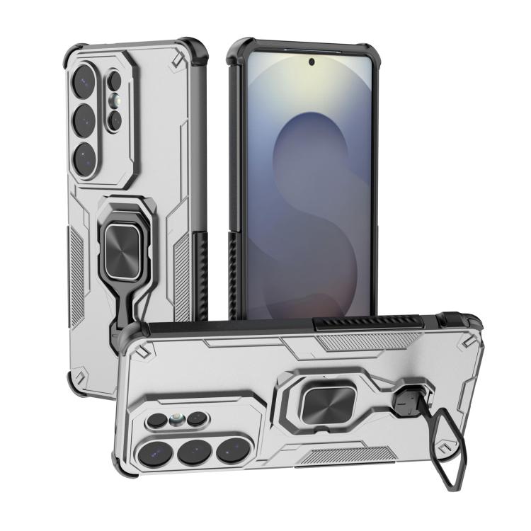

For Samsung Galaxy S26 Ultra 5G Metal Kickstand TPU Hybrid PC Phone Case(Grey)