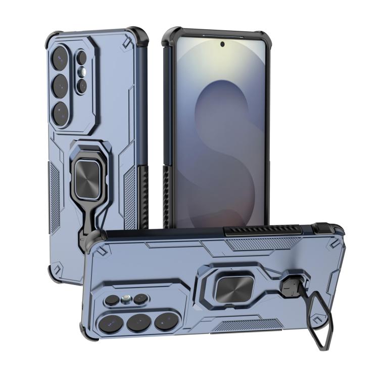 

For Samsung Galaxy S26 Ultra 5G Metal Kickstand TPU Hybrid PC Phone Case(Blue)