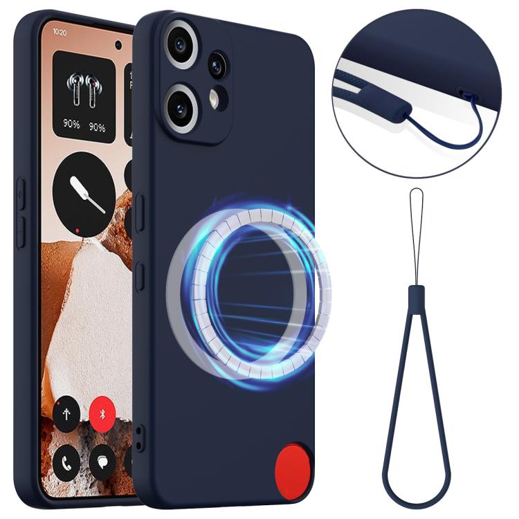 

For Nothing CMF Phone 2 Pro Shockproof Silicone Magsafe Phone Case(Navy Blue)