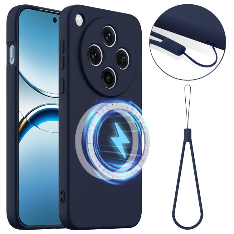 

For OPPO Find X8 Shockproof Silicone Magsafe Phone Case(Navy Blue)