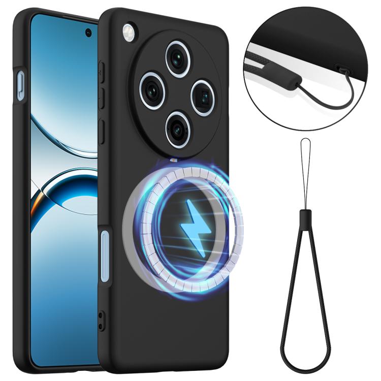 

For OPPO Find X8 Pro Shockproof Silicone Magsafe Phone Case(Black)