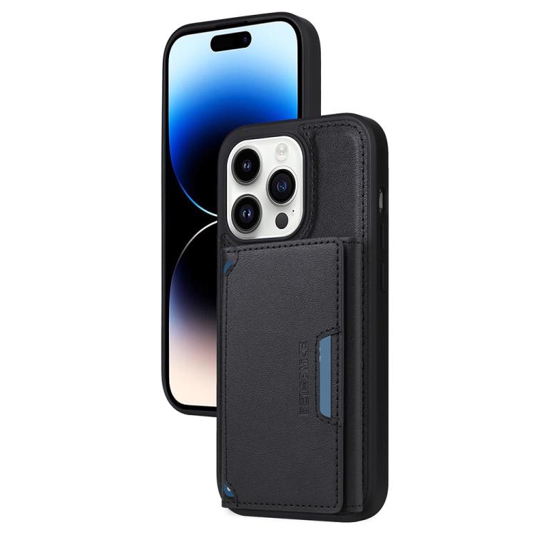 

For iPhone 14 Pro BETOPNICE Horizontal Flip Detachable MagSafe Wallet Phone Case(Black)
