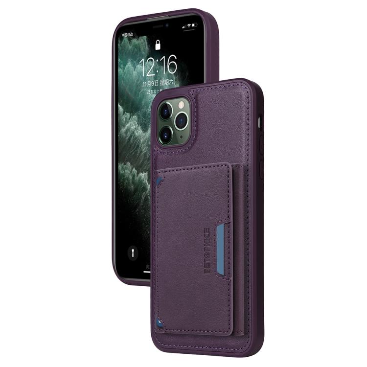 

For iPhone 11 Pro Max BETOPNICE Horizontal Flip Detachable MagSafe Wallet Phone Case(Purple)