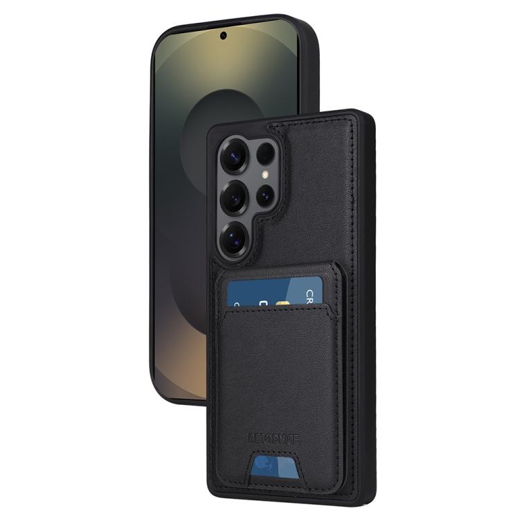 

For Samsung Galaxy S25 Ultra 5G BETOPNICE Vertical Flip Detachable MagSafe Wallet Phone Case(Black)