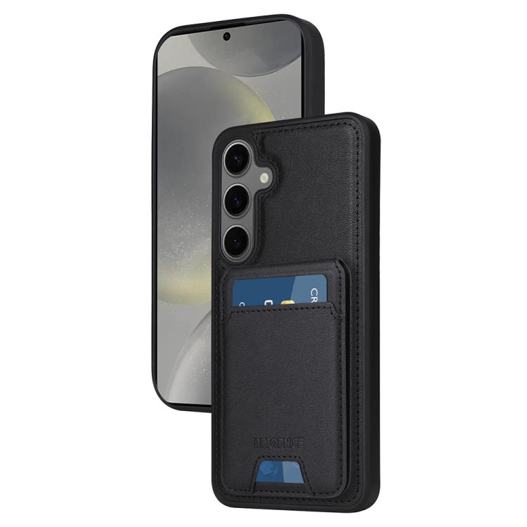 

For Samsung Galaxy S24+ 5G BETOPNICE Vertical Flip Detachable MagSafe Wallet Phone Case(Black)