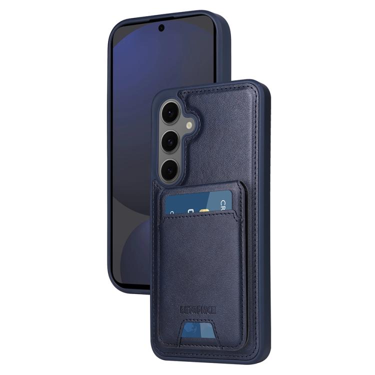 

For Samsung Galaxy S24 FE 5G BETOPNICE Vertical Flip Detachable MagSafe Wallet Phone Case(Blue)