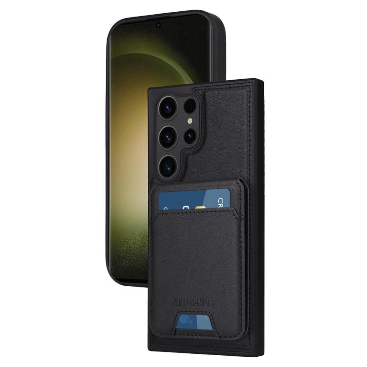 

For Samsung Galaxy S23 Ultra 5G BETOPNICE Vertical Flip Detachable MagSafe Wallet Phone Case(Black)