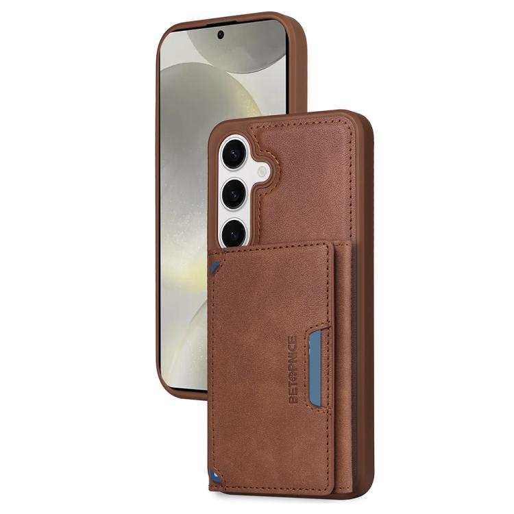 

For Samsung Galaxy S24 5G BETOPNICE Horizontal Flip Detachable MagSafe Wallet Phone Case(Brown)