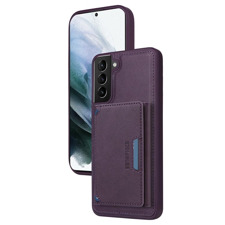 

For Samsung Galaxy S21+ 5G BETOPNICE Horizontal Flip Detachable MagSafe Wallet Phone Case(Purple)