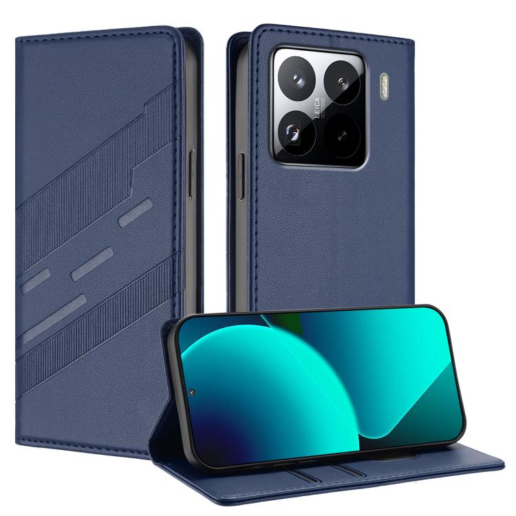 

For Xiaomi 15 Pro Embossed Multi-functional Wallet Retro Leather Phone Case(Dark Blue)