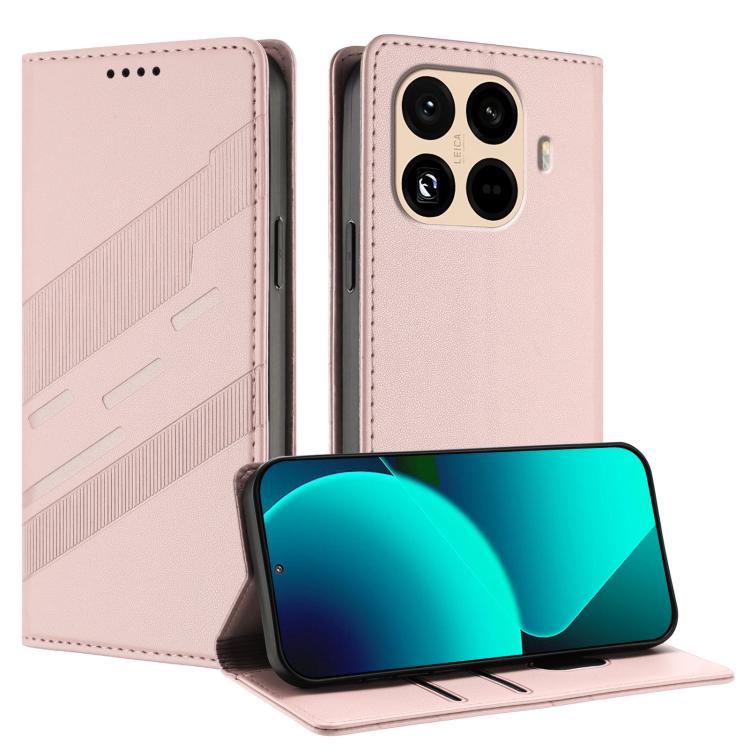 

For Xiaomi 15T Pro 5G Embossed Multi-functional Wallet Retro Leather Phone Case(Pink)