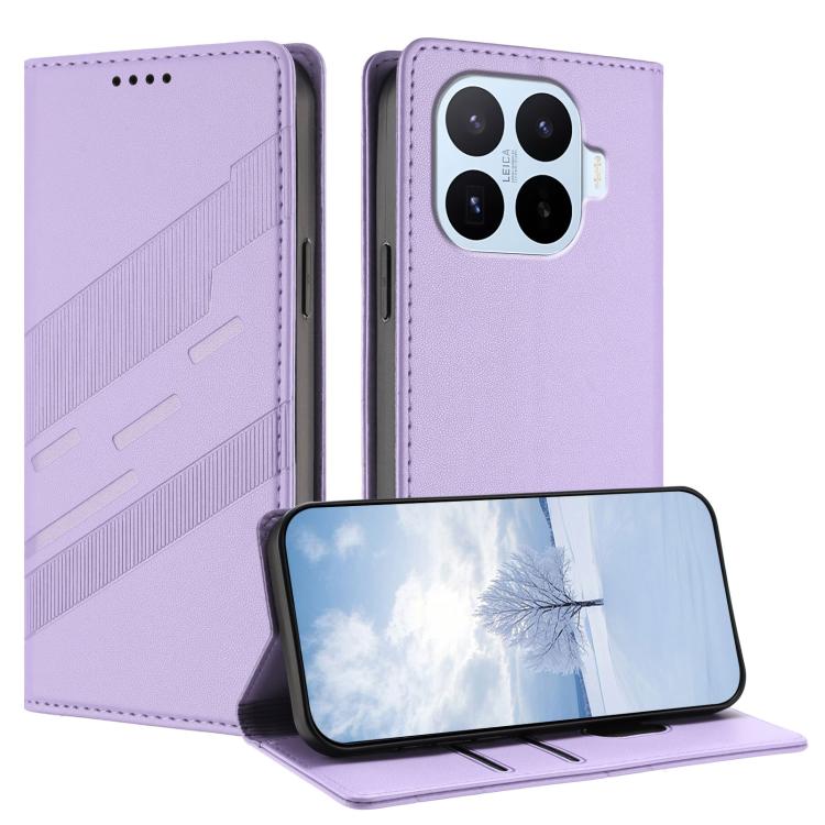 

For Xiaomi 17T Pro 5G Embossed Multi-functional Wallet Retro Leather Phone Case(Light Purple)