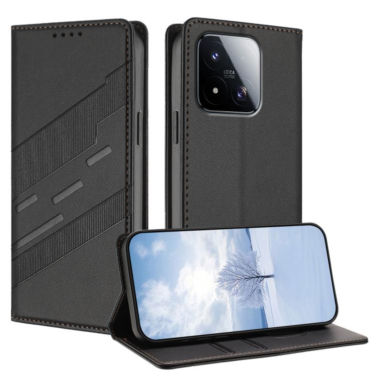 

For Xiaomi 17 Max 5G Embossed Multi-functional Wallet Retro Leather Phone Case(Black)
