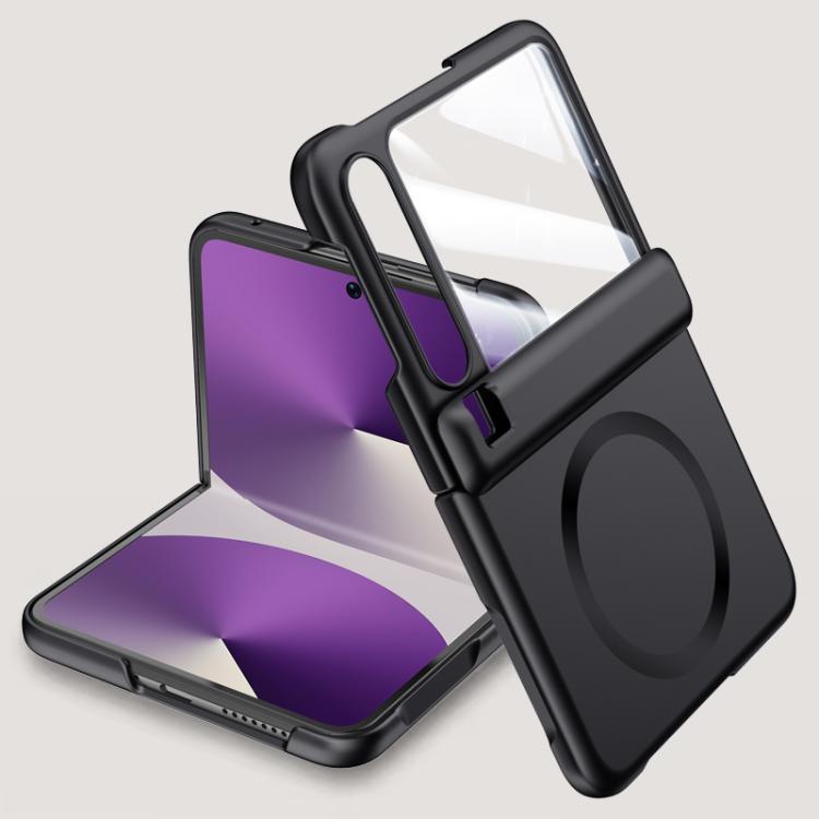 

For Huawei Pura X Integrated Skin Feel Axis Hinge MagSafe Phone Case(Black)