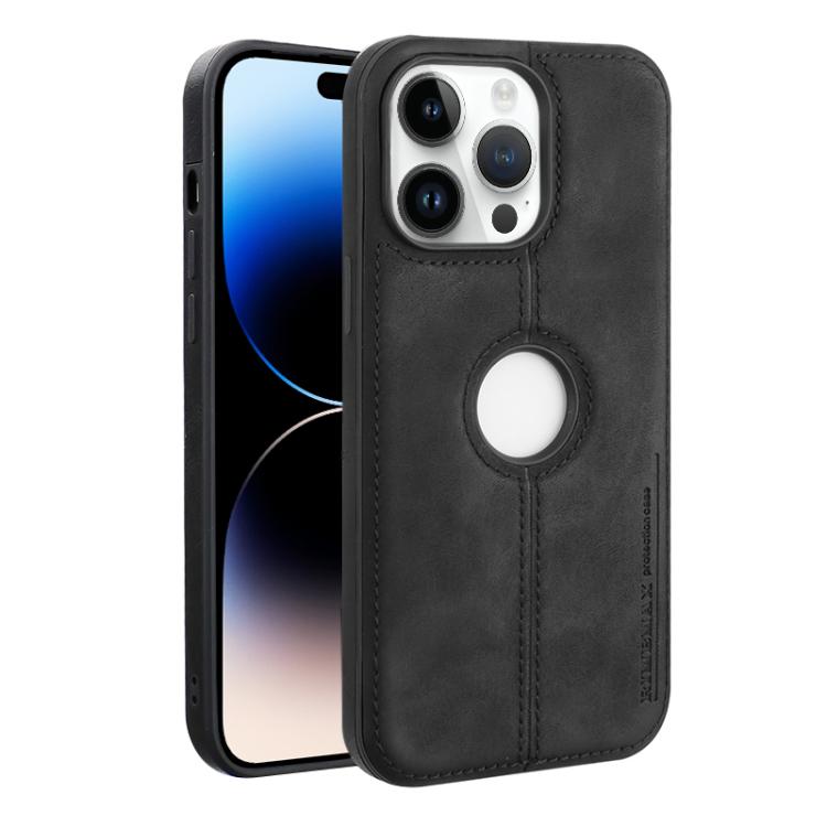 

For iPhone 14 Pro Crazy Horse Leather Back Cover Phone Case(Black)