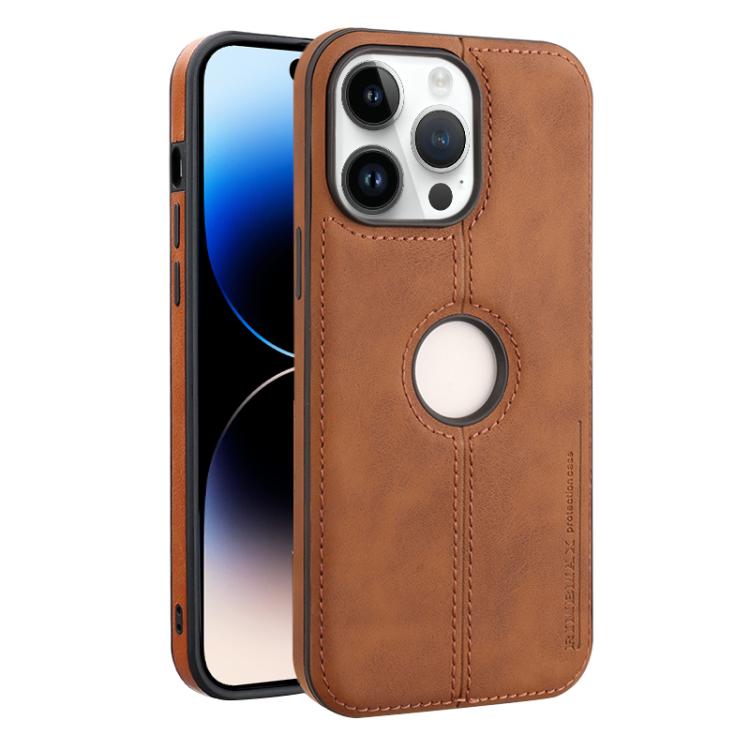 

For iPhone 14 Pro Max Crazy Horse Leather Back Cover Phone Case(Light Brown)