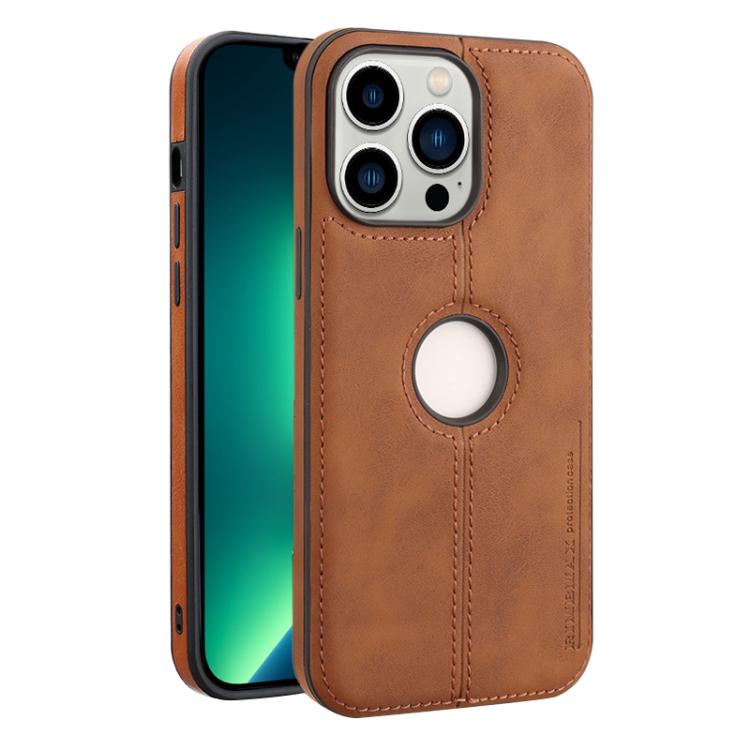

For iPhone 13 Pro Max Crazy Horse Leather Back Cover Phone Case(Light Brown)