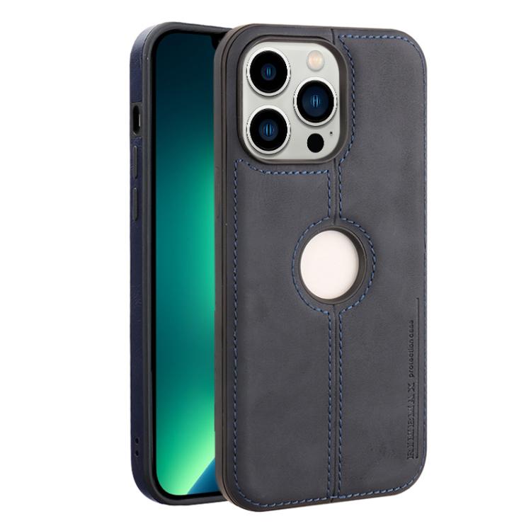 

For iPhone 13 Pro Crazy Horse Leather Back Cover Phone Case(Blue)