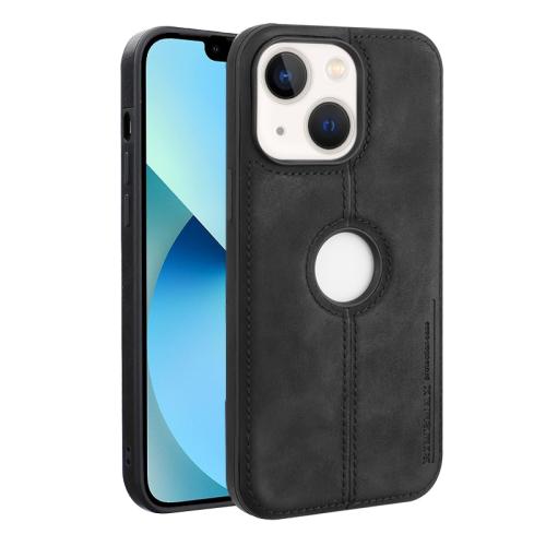 

For iPhone 13 Crazy Horse Leather Back Cover Phone Case(Black)