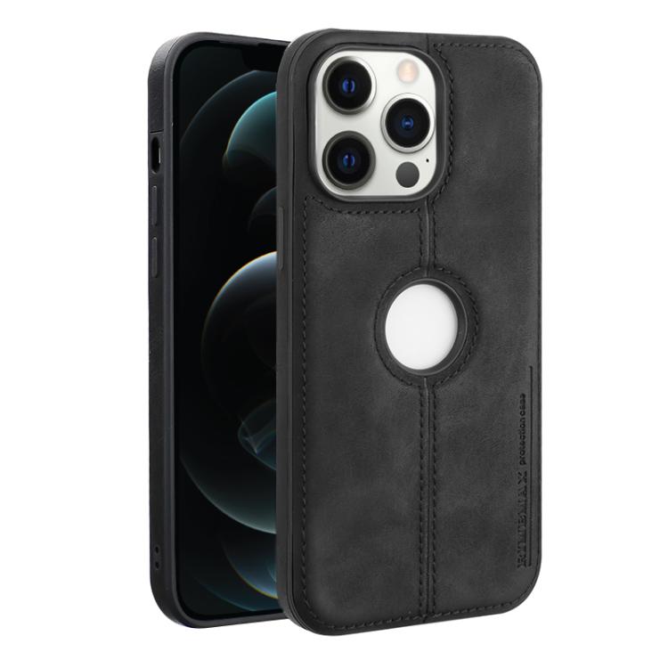 

For iPhone 12 Pro Crazy Horse Leather Back Cover Phone Case(Black)