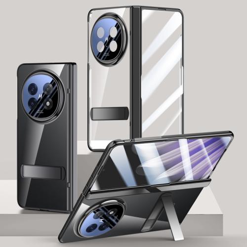 

For OPPO Find N5 HD Integrated Transparent Electroplating Axis Hinge Fold Holder Phone Case(Black)