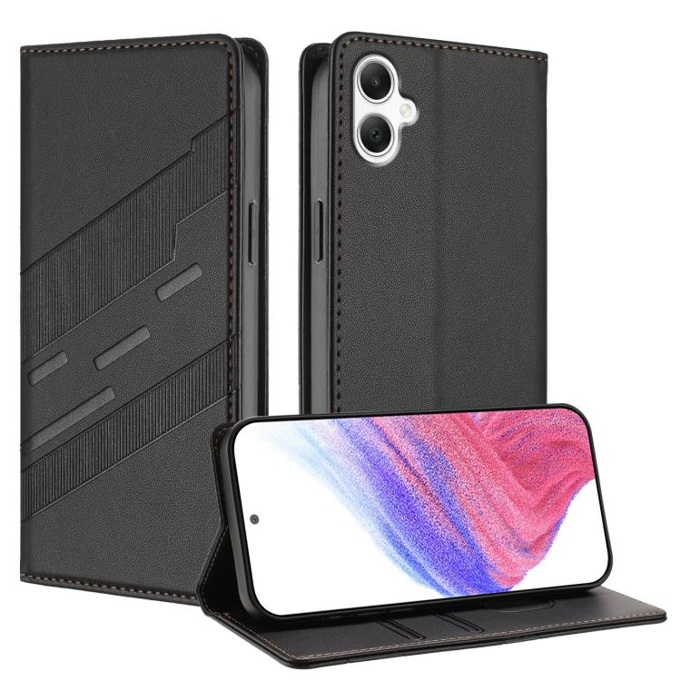 

For Samsung Galaxy A06 4G / 5G Embossed Multi-functional Wallet Retro Leather Phone Case(Black)