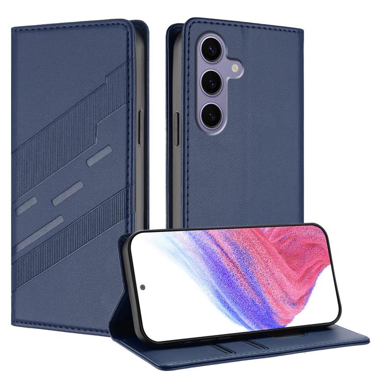 

For Samsung Galaxy S25 5G Embossed Multi-functional Wallet Retro Leather Phone Case(Dark Blue)