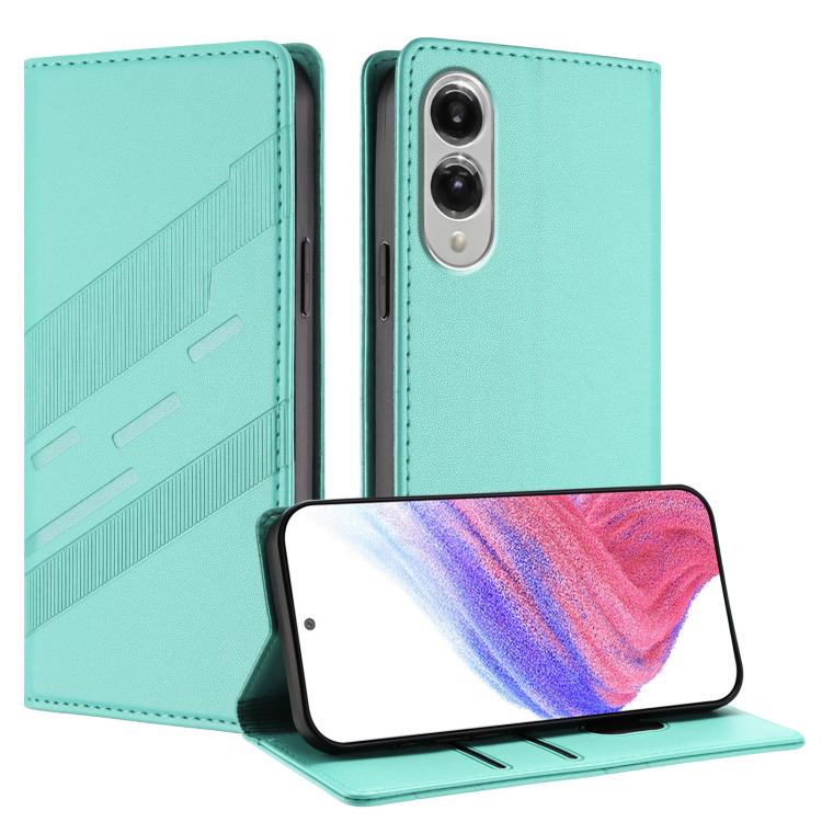 

For Samsung Galaxy S25 Edge 5G Embossed Multi-functional Wallet Retro Leather Phone Case(Mint Green)