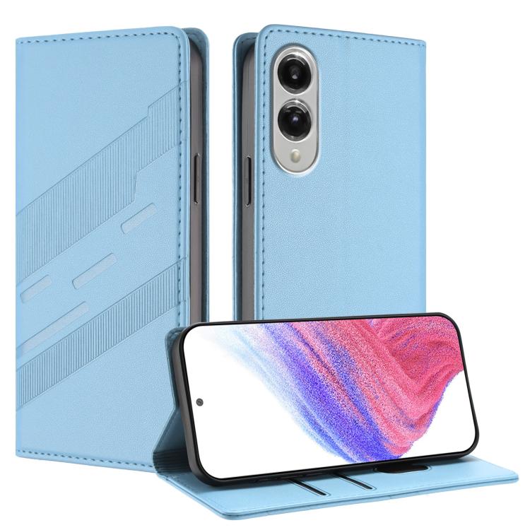 

For Samsung Galaxy S25 Edge 5G Embossed Multi-functional Wallet Retro Leather Phone Case(Light Blue)