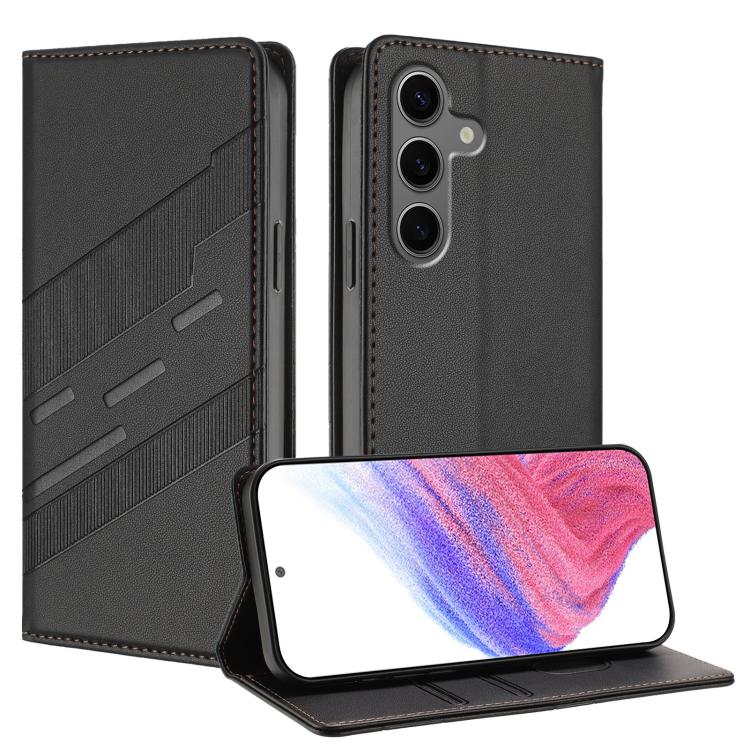 

For Samsung Galaxy S25+ 5G Embossed Multi-functional Wallet Retro Leather Phone Case(Black)