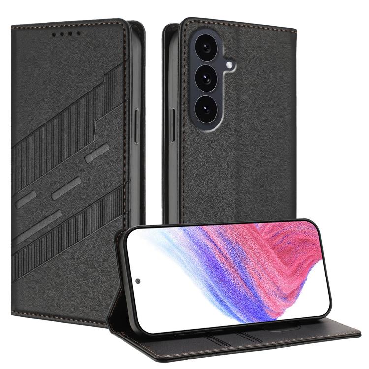 

For Samsung Galaxy S25 FE 5G Embossed Multi-functional Wallet Retro Leather Phone Case(Black)
