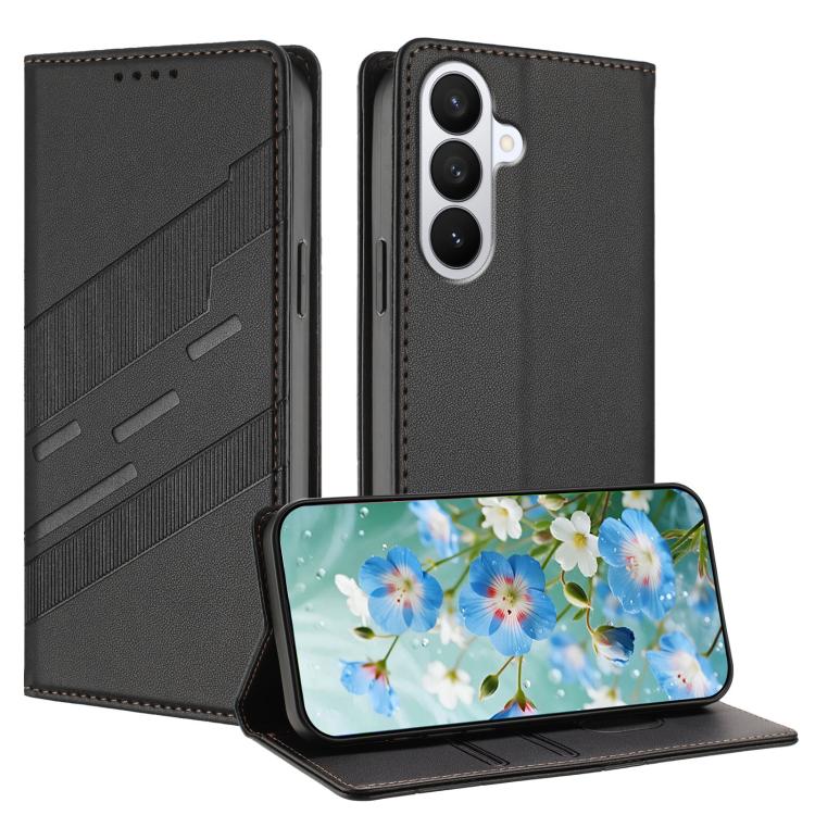 

For Galaxy S26+ 5G Embossed Multi-functional Wallet Retro Leather Phone Case(Black)