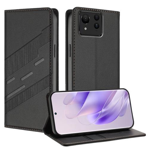 

For Asus Zenfone 11 Ultra Embossed Multi-functional Wallet Retro Leather Phone Case(Black)