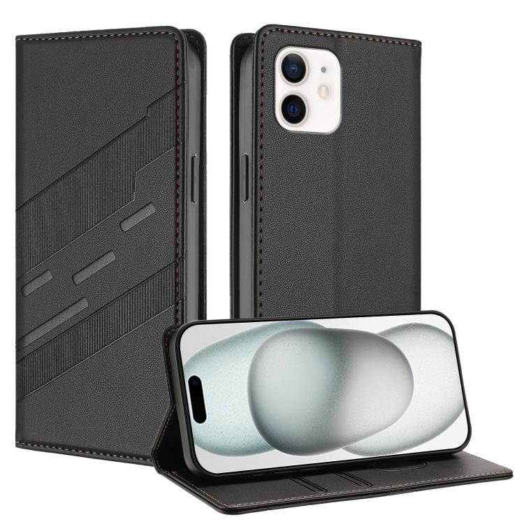 

For iPhone 11 Embossed Multi-functional Wallet Retro Leather Phone Case(Black)
