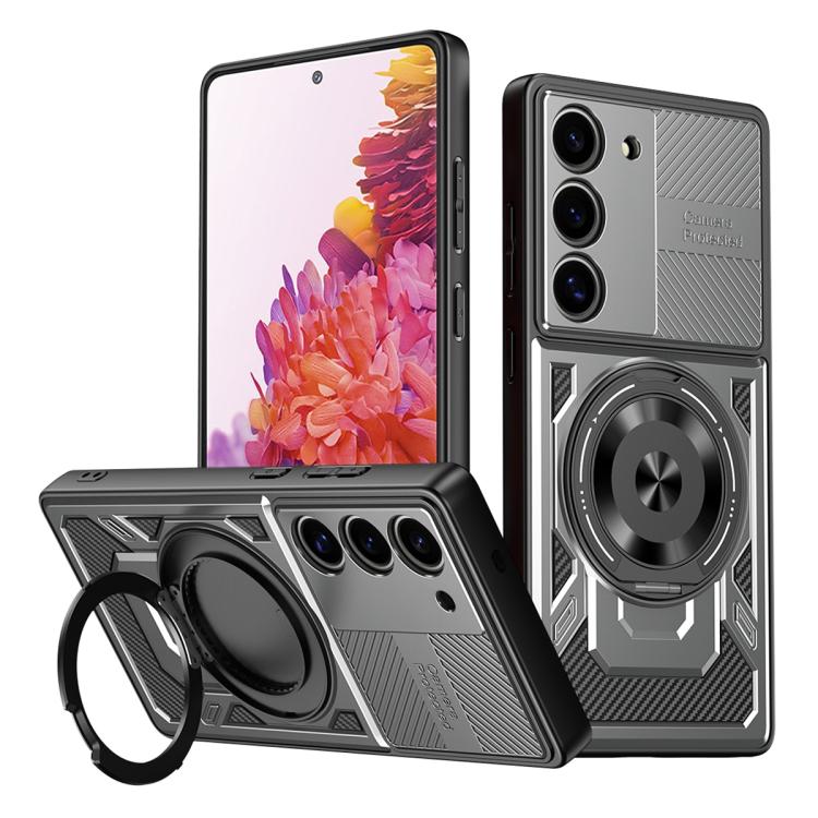 

For Samsung Galaxy S20 FE Armor Rotating Holder MagSafe Phone Case(Grey)