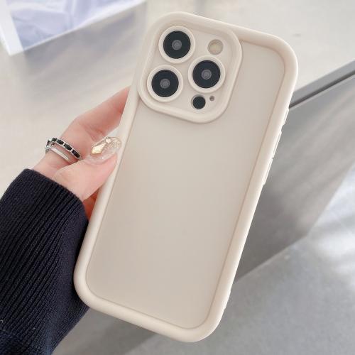 

For iPhone 16 Pro Max Shockproof Frame Frosted Precise Hole TPU Phone Case(White)