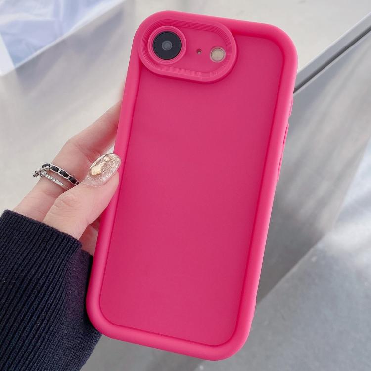 

For iPhone SE 2022 / 2020 / 8 / 7 Shockproof Frame Frosted Precise Hole TPU Phone Case(Rose Red)