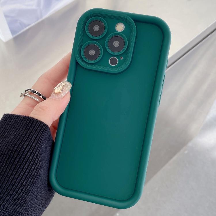 

For iPhone 13 Pro Shockproof Frame Frosted Precise Hole TPU Phone Case(Deep Blue)