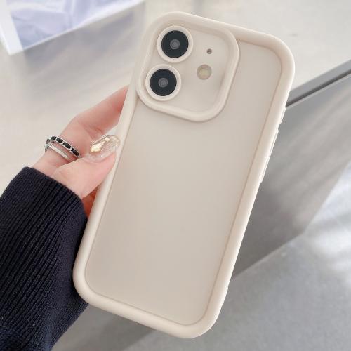 

For iPhone 11 Shockproof Frame Frosted Precise Hole TPU Phone Case(White)