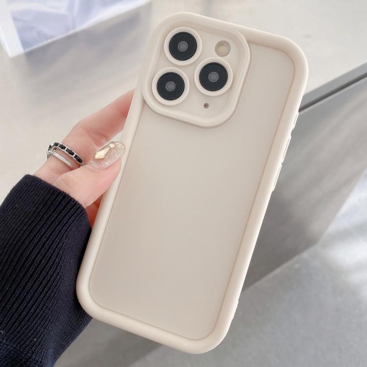 

For iPhone 11 Pro Shockproof Frame Frosted Precise Hole TPU Phone Case(White)
