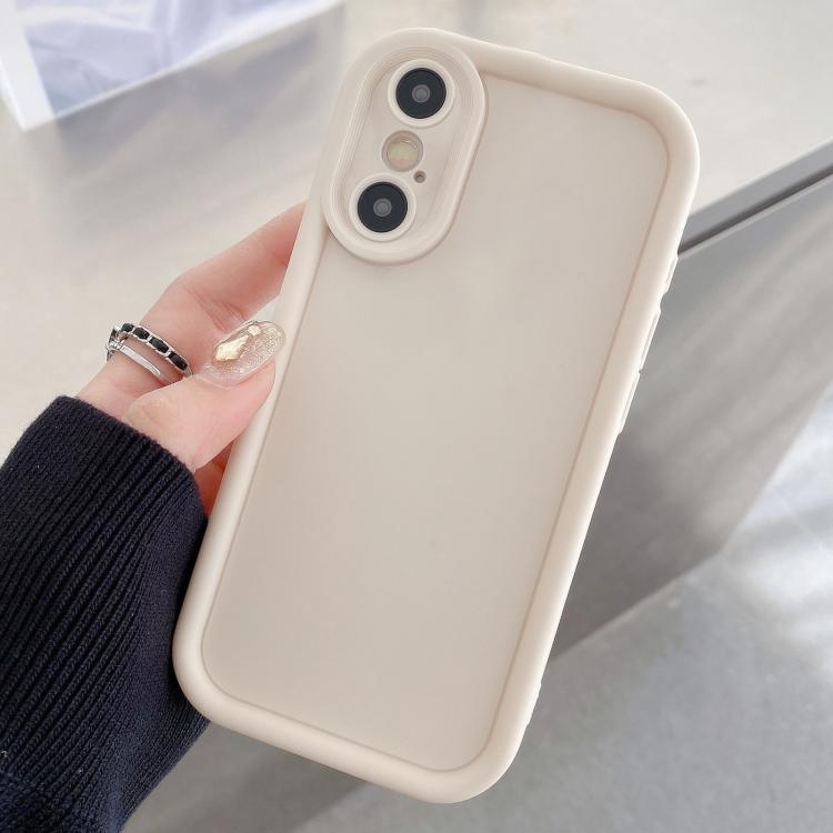 

For iPhone X / XS Shockproof Frame Frosted Precise Hole TPU Phone Case(White)