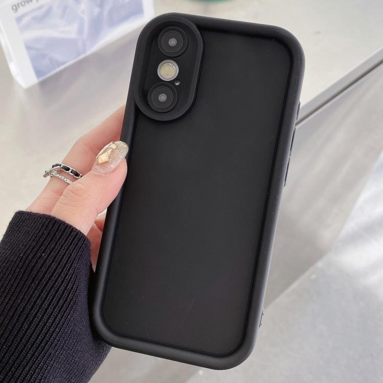 

For iPhone X / XS Shockproof Frame Frosted Precise Hole TPU Phone Case(Black)