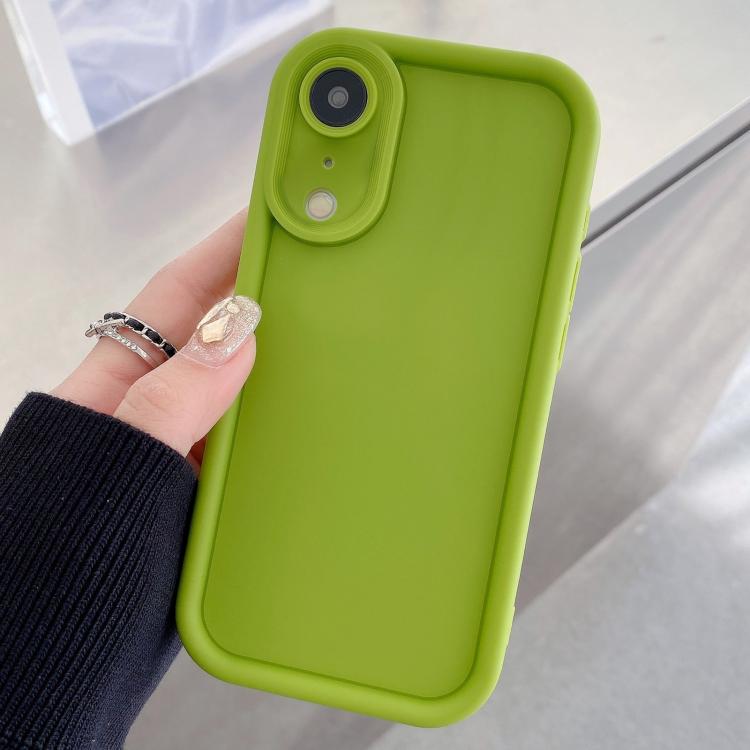 

For iPhone XR Shockproof Frame Frosted Precise Hole TPU Phone Case(Fluorescent Green)