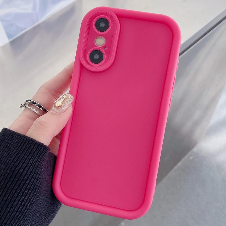 

For iPhone XS Max Shockproof Frame Frosted Precise Hole TPU Phone Case(Rose Red)